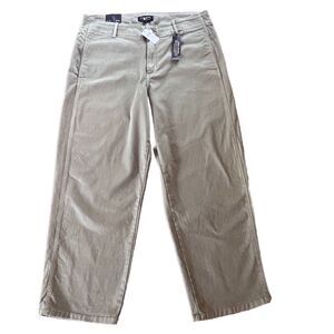 NWT Banana Republic Womens Sz 33/16 High Rise Straight Fit Pants Olive Stretch